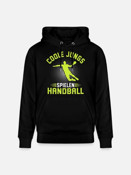 Cool boys playing handball handball players - Stanley/Stella CRUISER Unisex Organic Hoodie - black