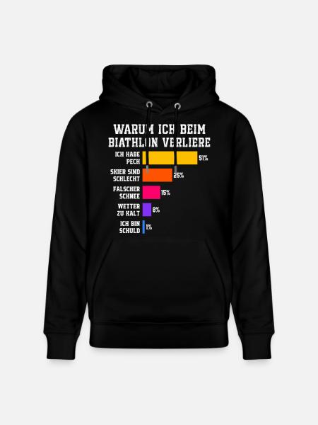 Biatlon Hvorfor jeg taber i skiskydning - Stanley/Stella CRUISER økologisk unisex-hoodie - sort