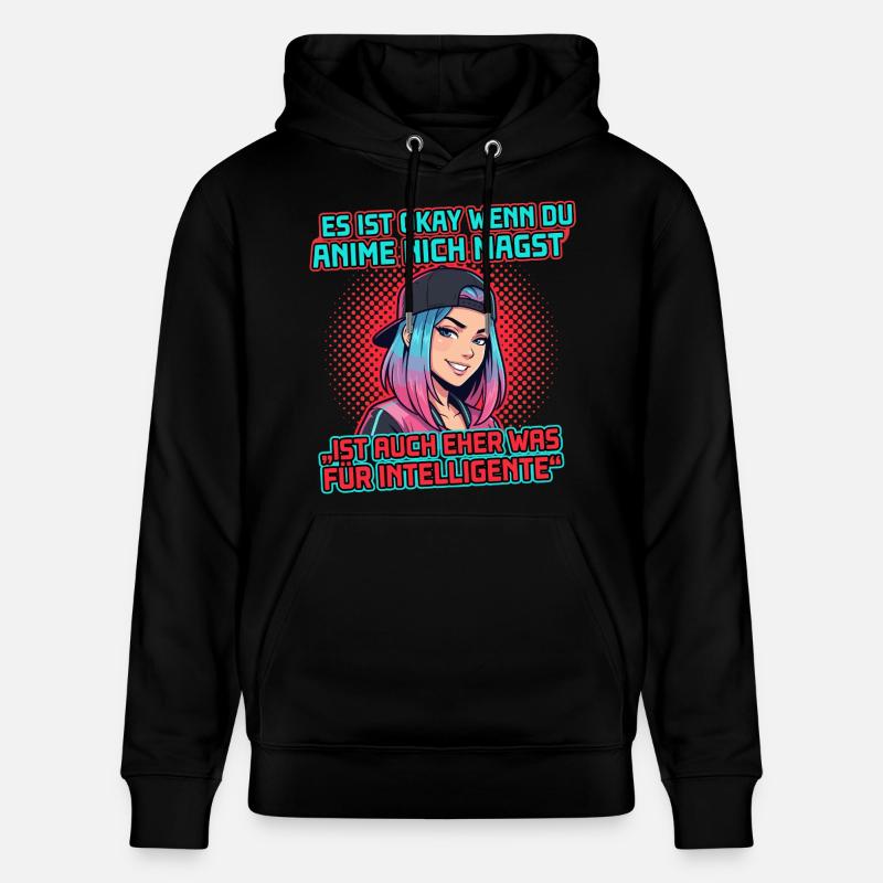 Anime pour l’Intelligent – Design Otaku Drôle - Sweat à capuche bio CRUISER Stanley/Stella Unisexe - noir