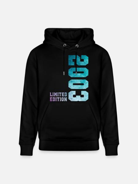 2003 Limited Edition 23 Years Anniversary - Stanley/Stella CRUISER Unisex Organic Hoodie - black