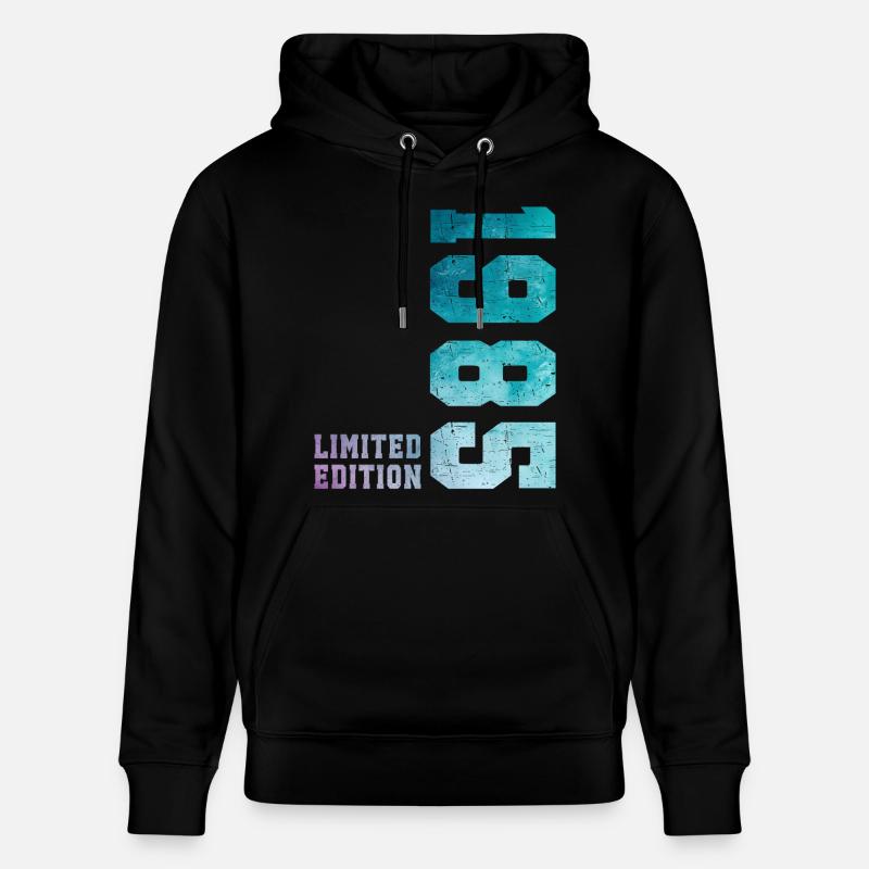 1985 Édition Limitée 41 ans anniversaire - Sweat à capuche bio CRUISER Stanley/Stella Unisexe - noir