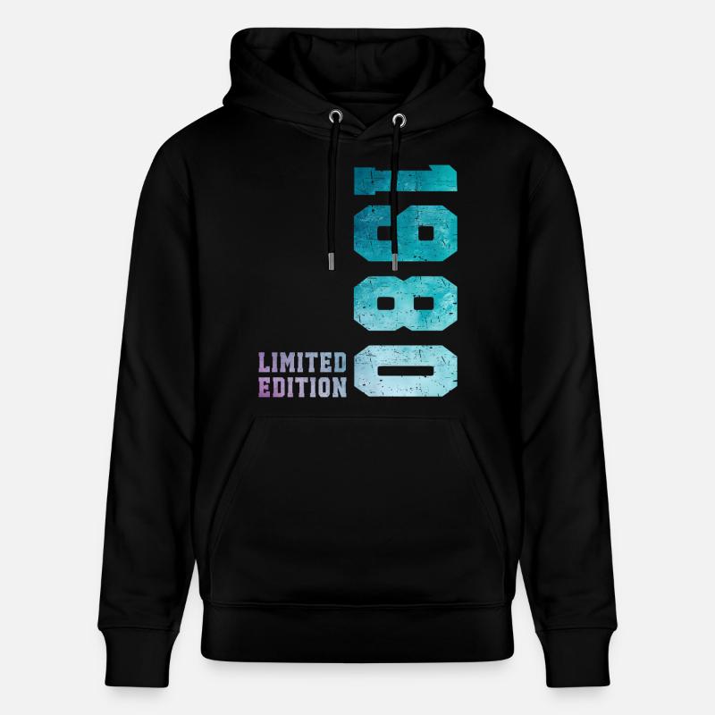 1980 Édition Limitée 46 ans anniversaire - Sweat à capuche bio CRUISER Stanley/Stella Unisexe - noir