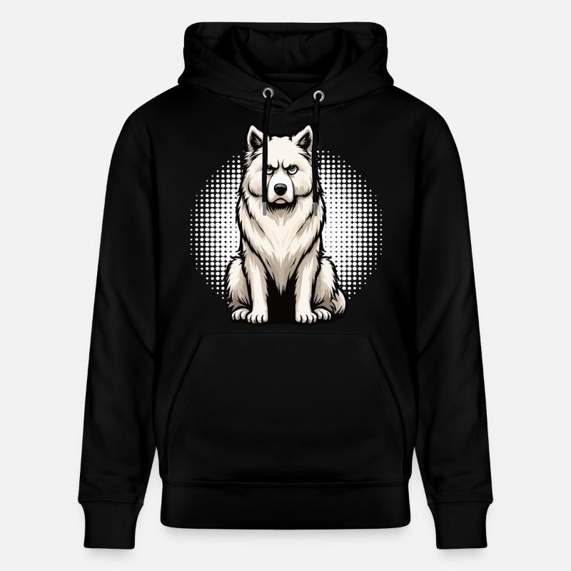 Weißer Schäferhund Schäferhund Schäferhunde - Stanley/Stella Unisex Bio-Hoodie CRUISER  - Schwarz