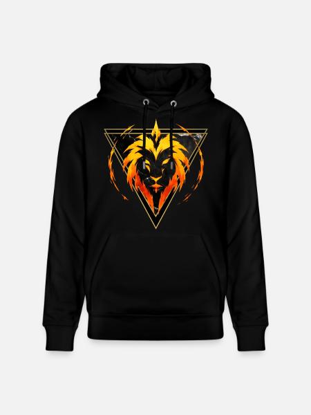 Leo Fire Sign - Zodiac by Kék-Ina - Stanley/Stella CRUISER Unisex Organic Hoodie - black