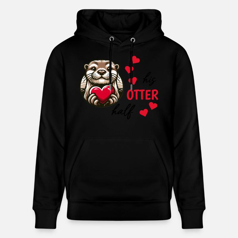 Otter half liebe geschenk - Stanley/Stella Unisex Bio-Hoodie CRUISER  - Schwarz