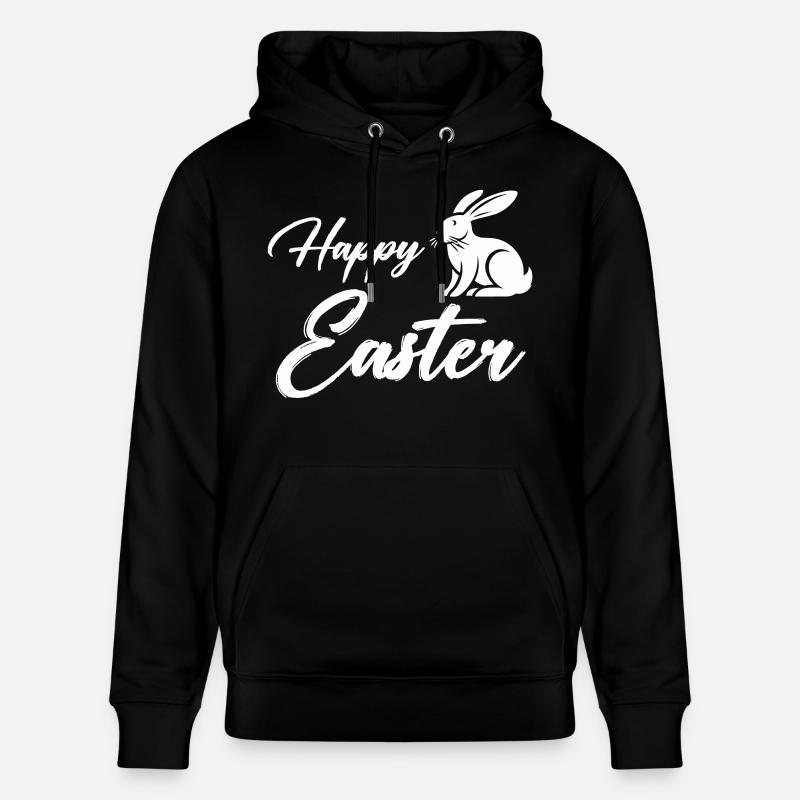 Lapin Joyeuses Pâques - Sweat à capuche bio CRUISER Stanley/Stella Unisexe - noir