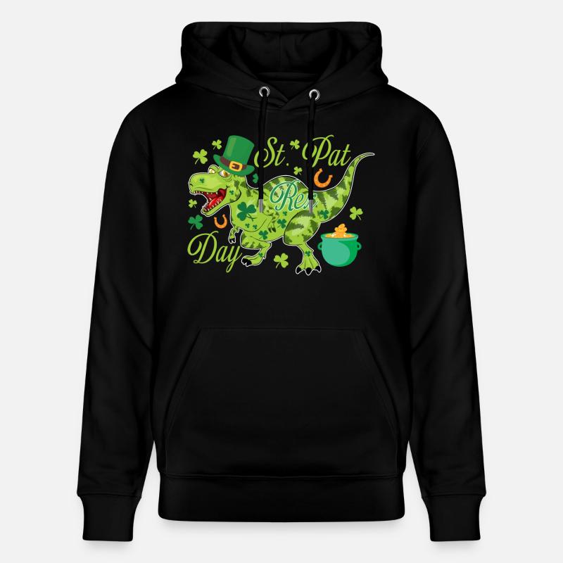 T-Rex de la Saint-Patrick - Sweat à capuche bio CRUISER Stanley/Stella Unisexe - noir