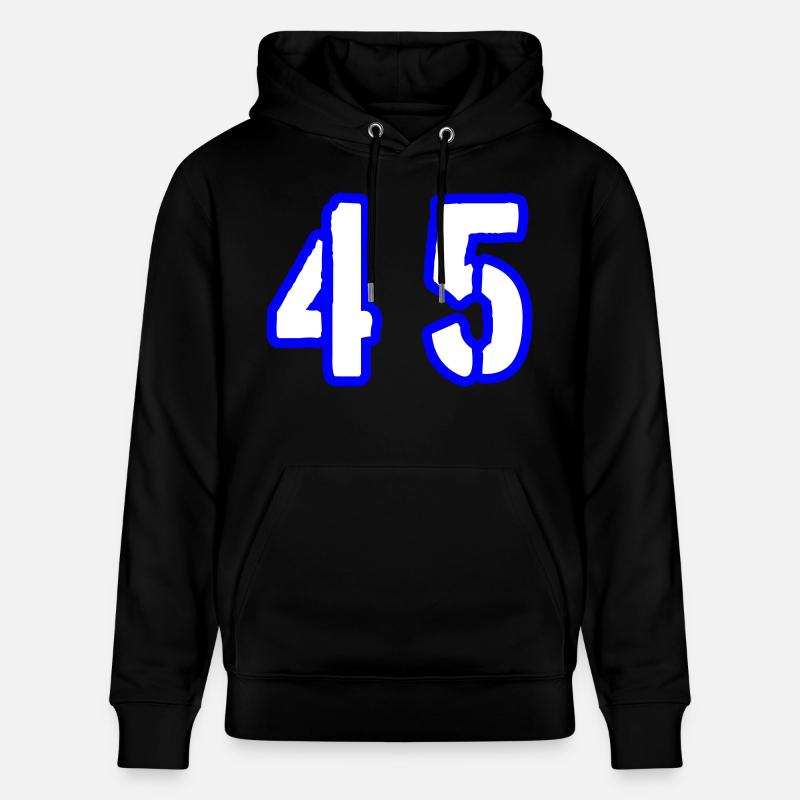 Symbole de chiffre 45 - Sweat à capuche bio CRUISER Stanley/Stella Unisexe - noir