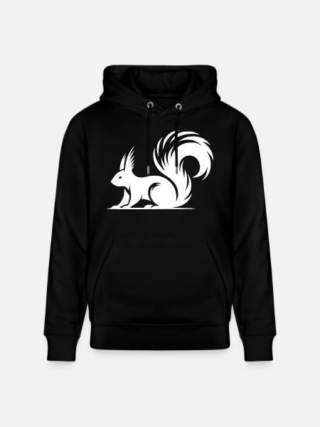 Swift Squirrel Ink Style Drawing - Stanley/Stella CRUISER Unisex Organic Hoodie - black
