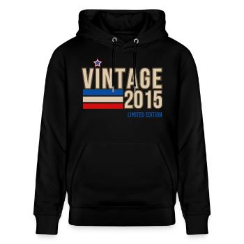 Jahrgang 2015 limitierte Auflage - Stanley/Stella Unisex Bio-Hoodie CRUISER  - Schwarz - Vorne - Alina (178cm) & Michal (187cm)