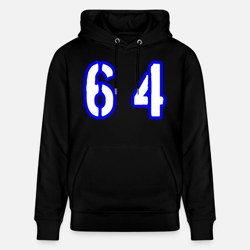 64 Symbole numérique - Sweat à capuche bio CRUISER Stanley/Stella Unisexe - noir