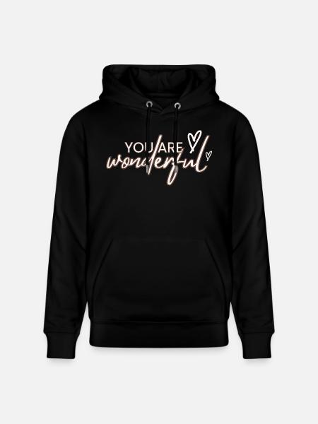 You are wonderful - Stanley/Stella CRUISER Unisex Organic Hoodie - black
