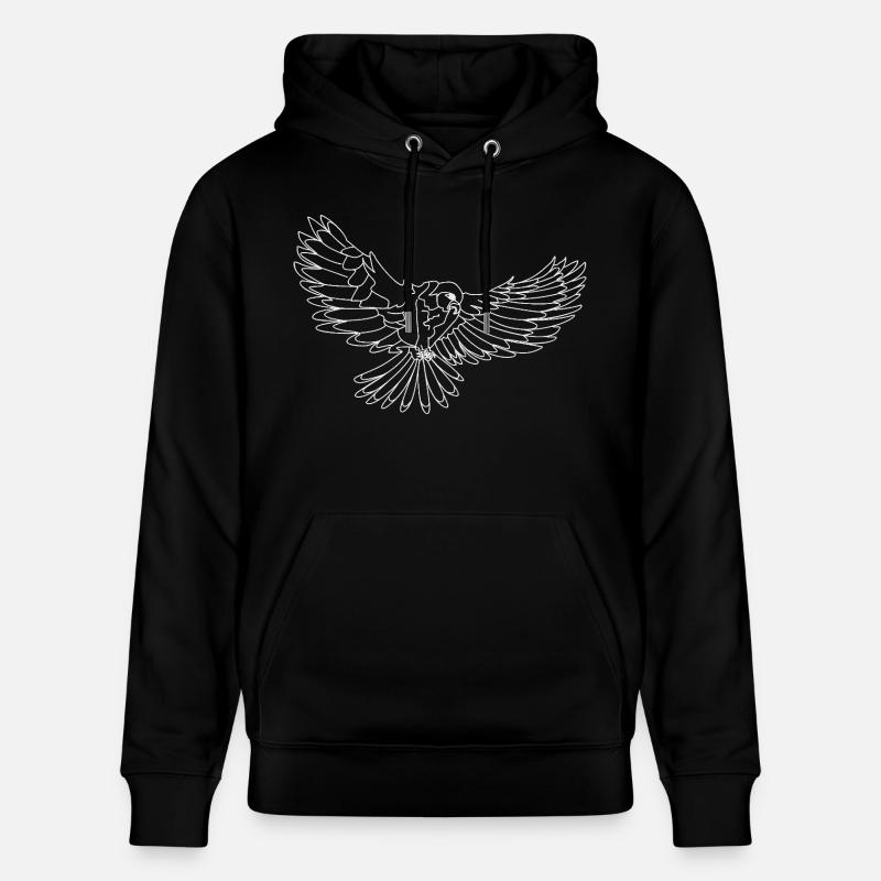 Ein Raubvogel - Stanley/Stella Unisex Bio-Hoodie CRUISER  - Schwarz