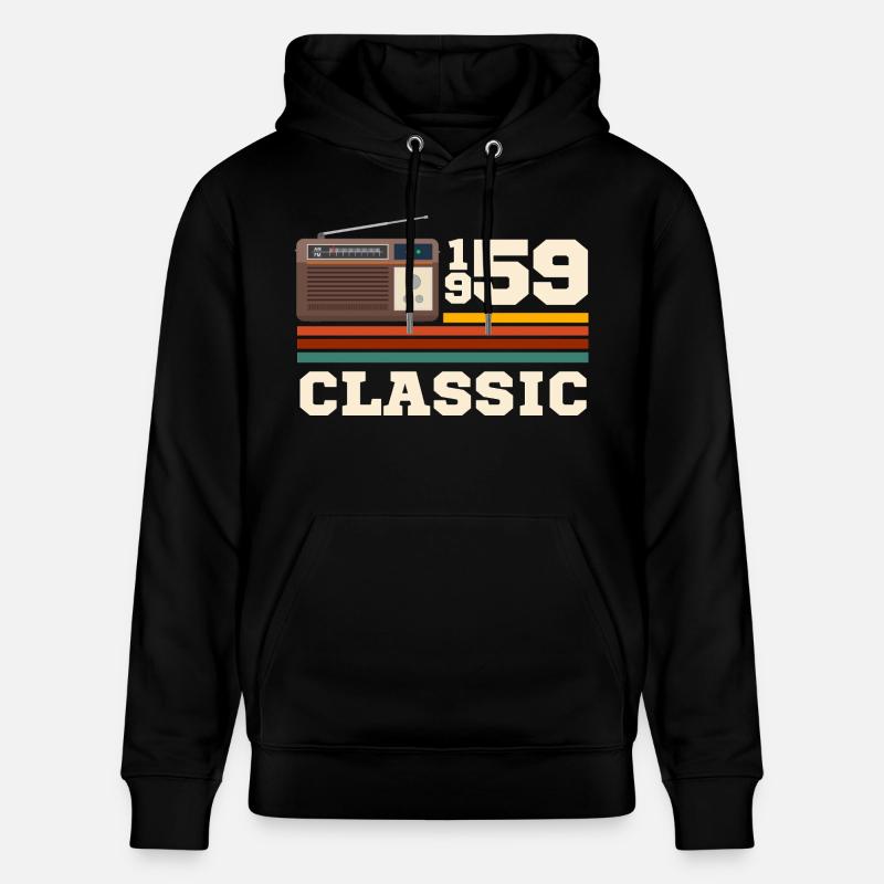 Anniversaire 1959 retro classic - Sweat à capuche bio CRUISER Stanley/Stella Unisexe - noir