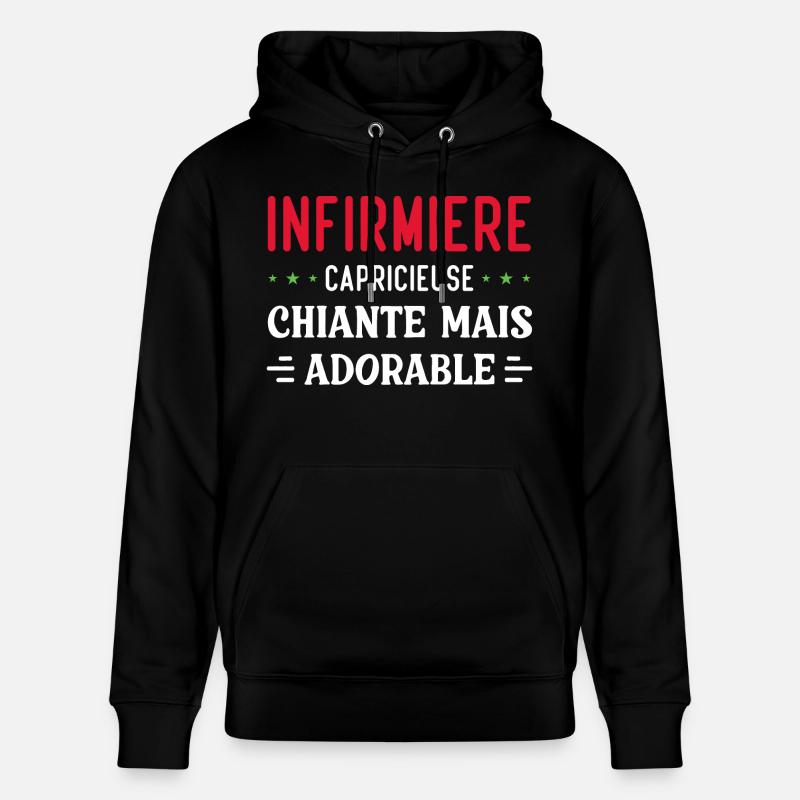 Infirmière adorable - Sweat à capuche bio CRUISER Stanley/Stella Unisexe - noir