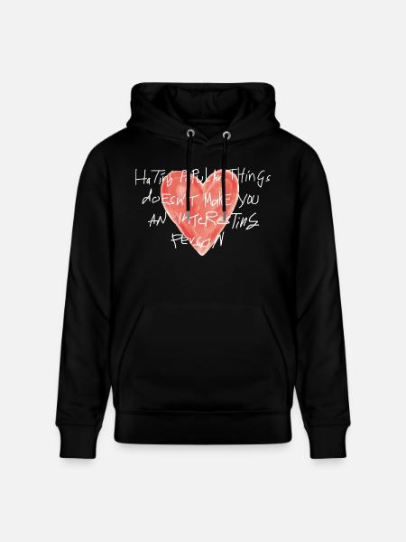 Trendy heart design - Stanley/Stella CRUISER Unisex Organic Hoodie - black
