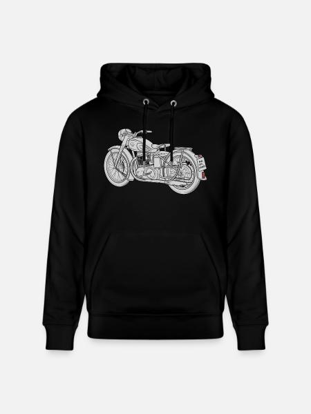 Motorcycle Sketch - Stanley/Stella CRUISER Unisex Organic Hoodie - black
