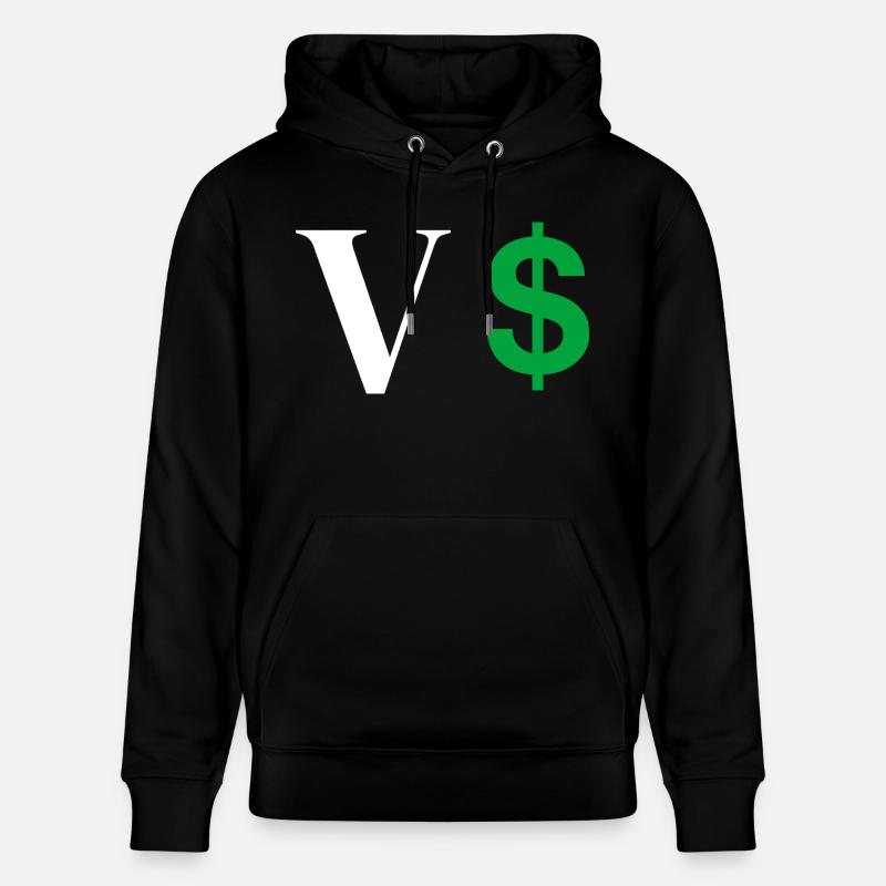 Buchstabe v Dollar - Stanley/Stella Unisex Bio-Hoodie CRUISER  - Schwarz