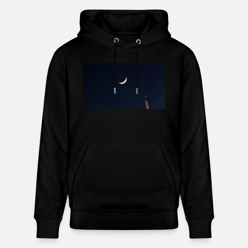 la lune et l'avion - Sweat à capuche bio CRUISER Stanley/Stella Unisexe - noir