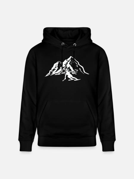 Ski Mountains 1 - Stanley/Stella CRUISER Unisex Organic Hoodie - black
