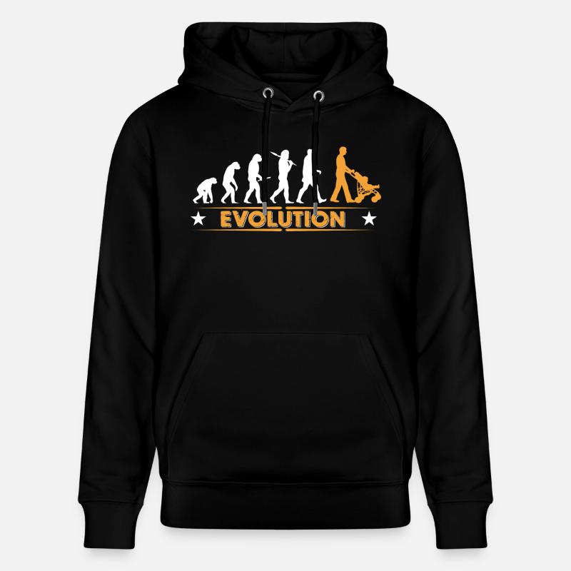 Walking Dad - Evolution - Stanley/Stella CRUISER Unisex Organic Hoodie - black