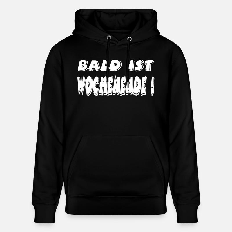 Wochenende - Stanley/Stella Unisex Bio-Hoodie CRUISER  - Schwarz