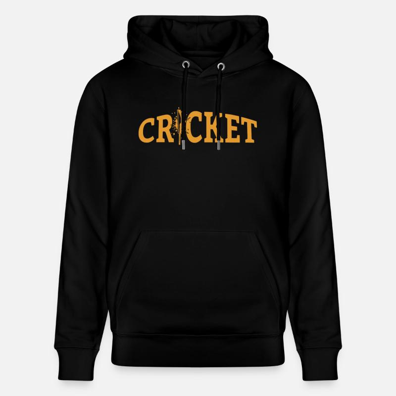 Cricket Lettering with Bat - Kricket - Stanley/Stella Unisex Bio-Hoodie CRUISER  - Schwarz