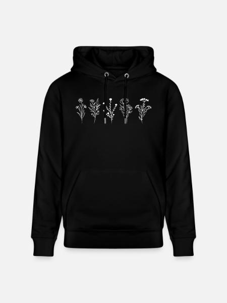 Wildblumen - Geschenkidee - Stanley/Stella Unisex Bio-Hoodie CRUISER - Schwarz