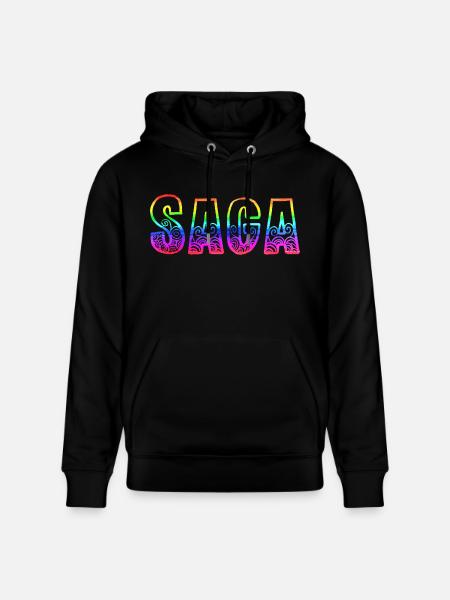 saga rs regenbogen - Stanley/Stella Unisex Bio-Hoodie CRUISER - Schwarz