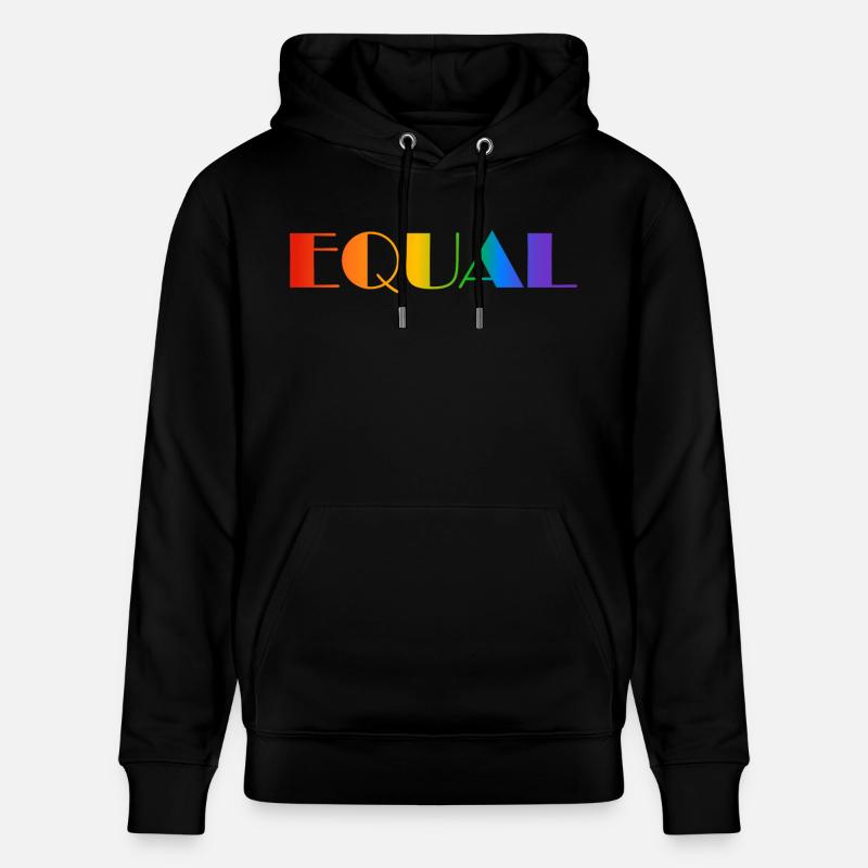TEXTE ARC-EN-CIEL ÉGAL - Sweat à capuche bio CRUISER Stanley/Stella Unisexe - noir