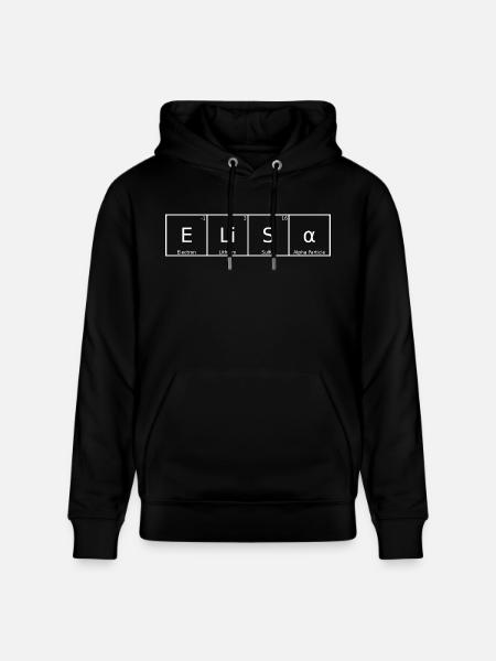 Elisa Nome Nome Chimica Tavola periodica Elementi - Felpa con cappuccio ecologica unisex CRUISER di Stanley/Stella - nero