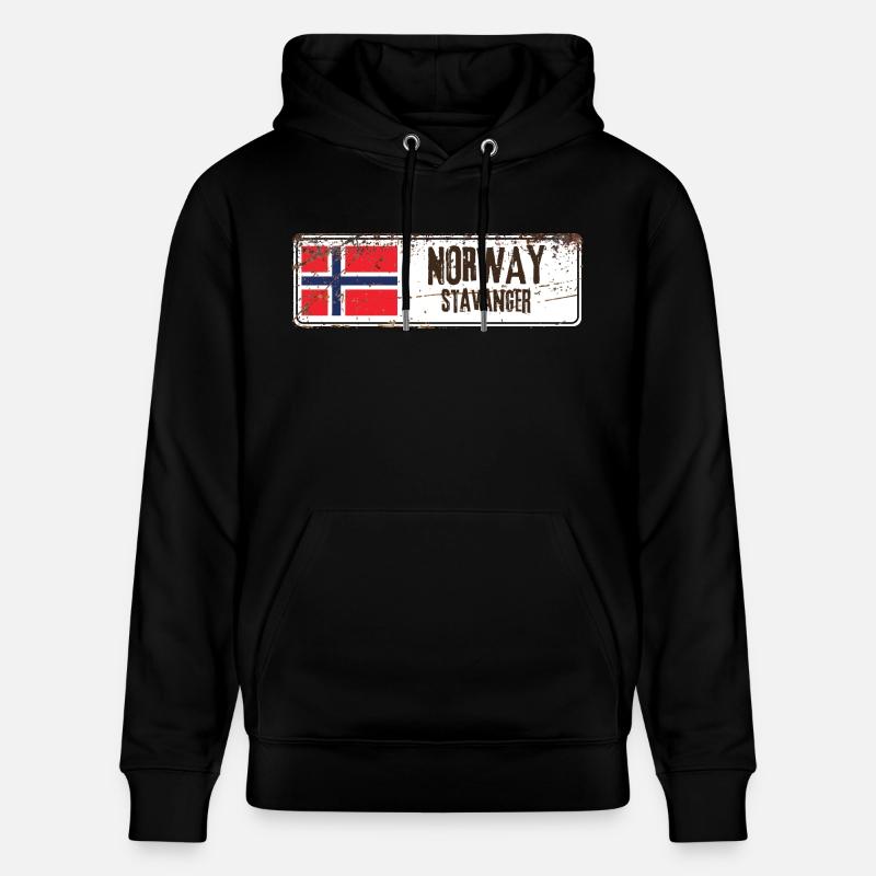 Stavanger, Norvège - Sweat à capuche bio CRUISER Stanley/Stella Unisexe - noir