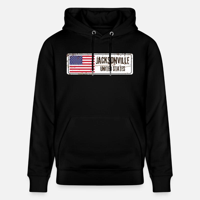 Jacksonville Drapeau des États-Unis - Sweat à capuche bio CRUISER Stanley/Stella Unisexe - noir