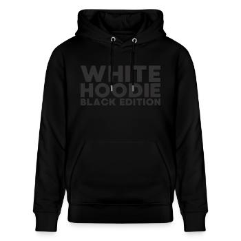 White Hoodie Black Edition - Stanley/Stella Unisex Bio-Hoodie CRUISER  - Schwarz - Vorne - Alina (178cm) & Michal (187cm)