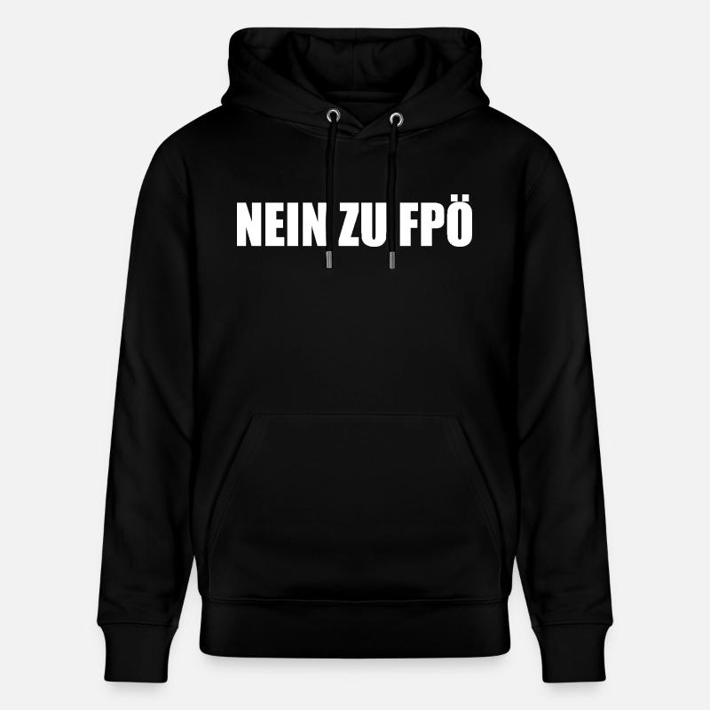 Nein zu fpö - Stanley/Stella Unisex Bio-Hoodie CRUISER  - Schwarz