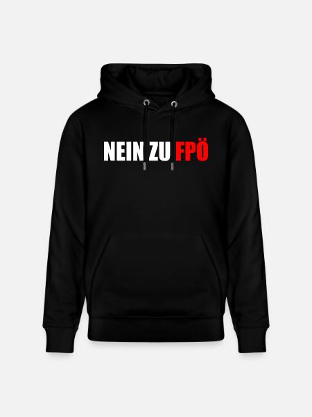 Nein zu fpö - Stanley/Stella Unisex Bio-Hoodie CRUISER - Schwarz