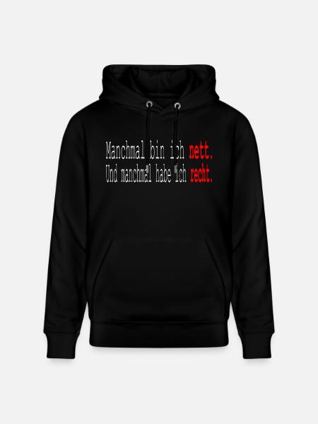 Sarkasmus Ironie Sarkastische Sprüche - Stanley/Stella Unisex Bio-Hoodie CRUISER  - Schwarz