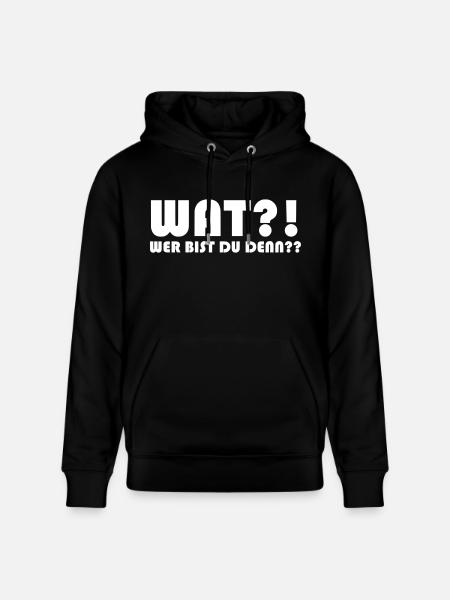 WAT wer bist du denn - Stanley/Stella Unisex Bio-Hoodie CRUISER - Schwarz