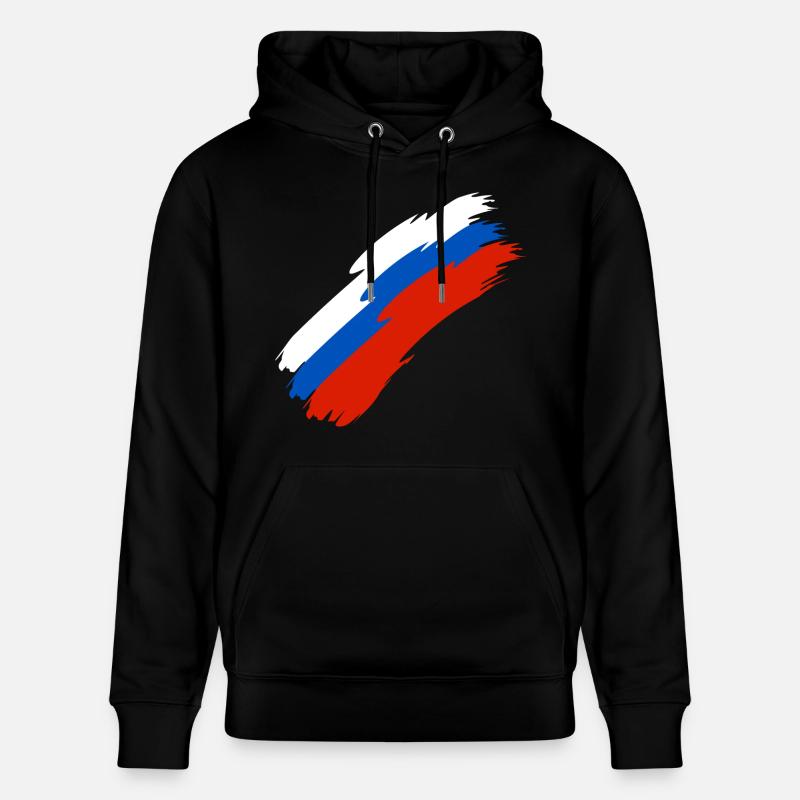 Russie drapeau couleurs - Sweat à capuche bio CRUISER Stanley/Stella Unisexe - noir