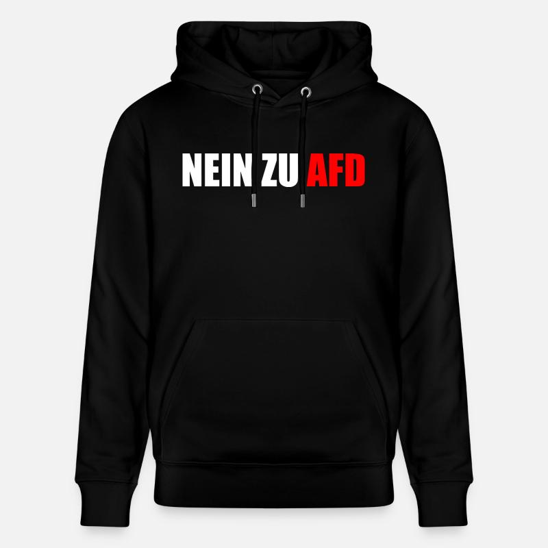 Nein zu afd - Stanley/Stella Unisex Bio-Hoodie CRUISER  - Schwarz