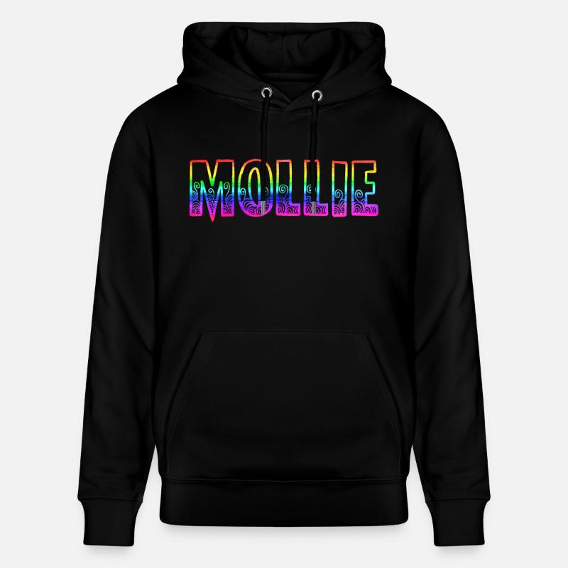 mollie rs arc-en-ciel - Sweat à capuche bio CRUISER Stanley/Stella Unisexe - noir