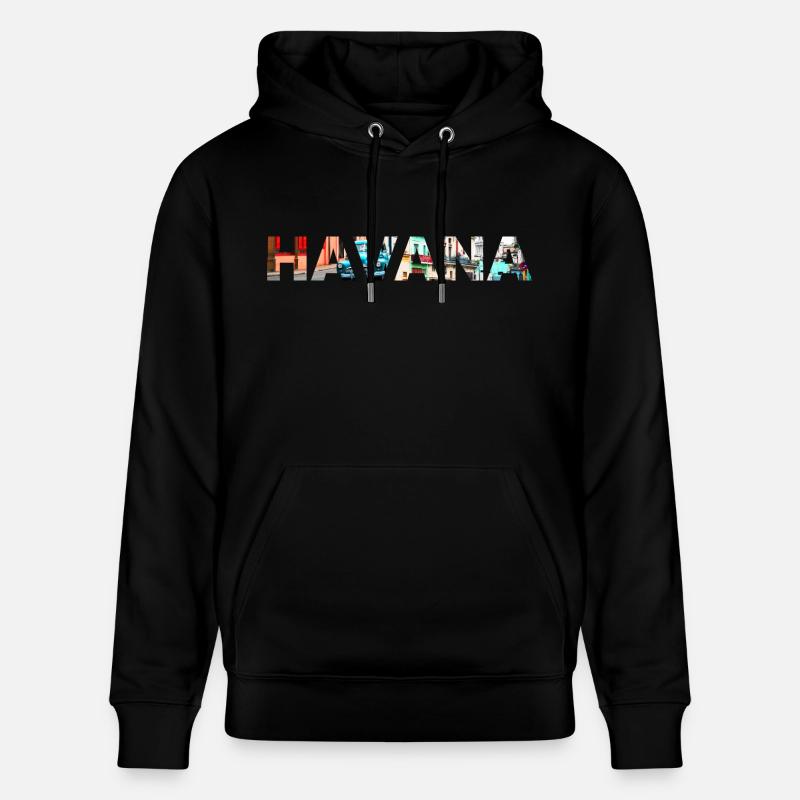 La Havane Cuba - Sweat à capuche bio CRUISER Stanley/Stella Unisexe - noir