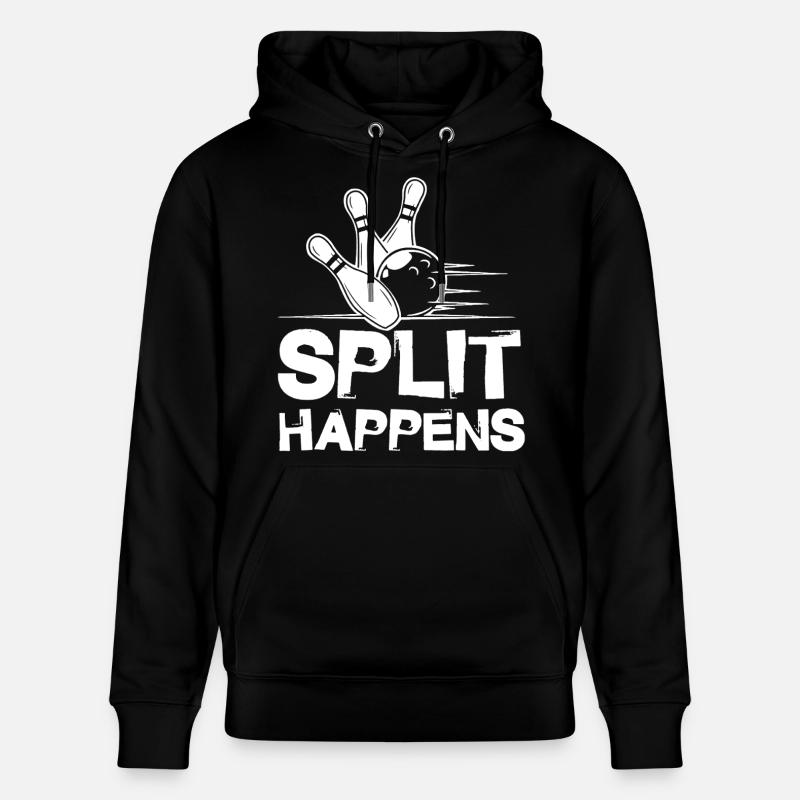 Bowling Split Happens - Stanley/Stella CRUISER Unisex Organic Hoodie - black