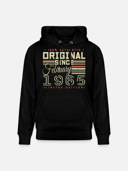 Génial Depuis Février 1965 - Sweat à capuche bio CRUISER Stanley/Stella Unisexe - noir