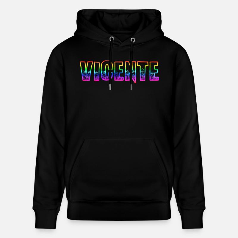 Vicente RS Arc-en-ciel - Sweat à capuche bio CRUISER Stanley/Stella Unisexe - noir
