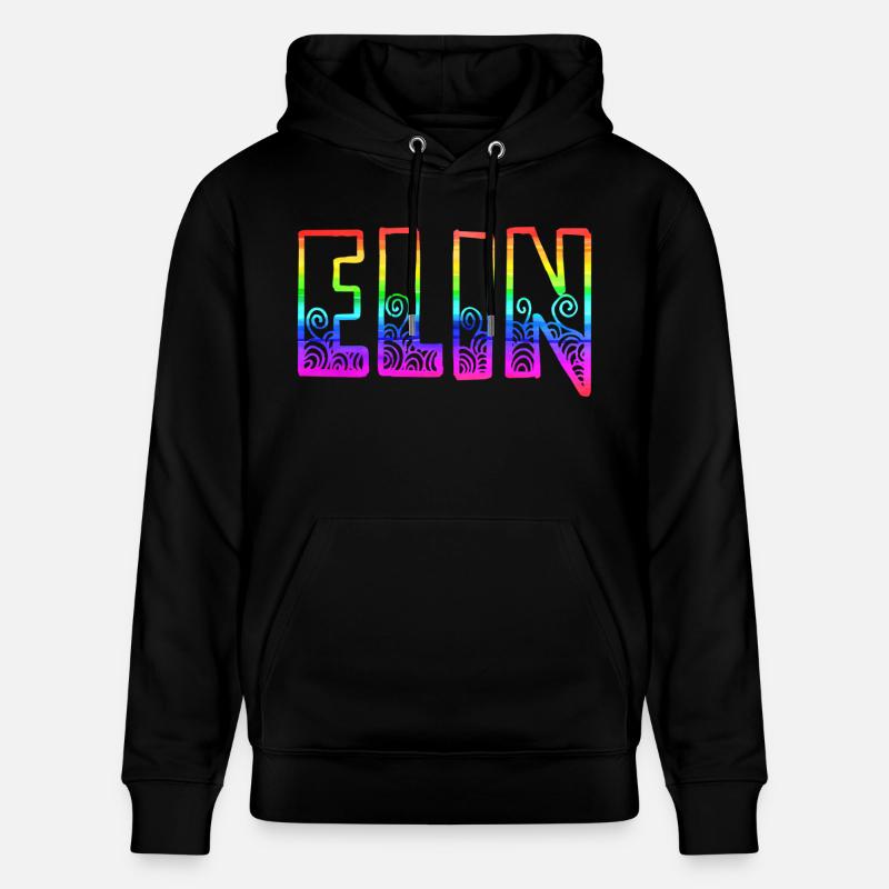 elin rs arc-en-ciel - Sweat à capuche bio CRUISER Stanley/Stella Unisexe - noir