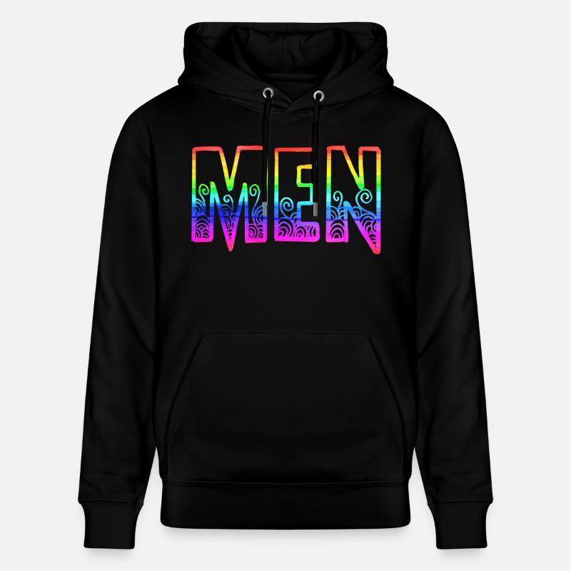 hommes rs arc-en-ciel - Sweat à capuche bio CRUISER Stanley/Stella Unisexe - noir