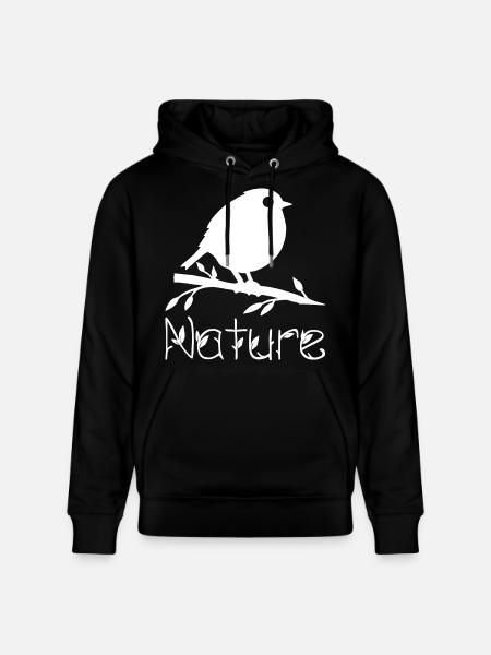 Nature is waking up (white) - Stanley/Stella CRUISER Unisex Organic Hoodie - black