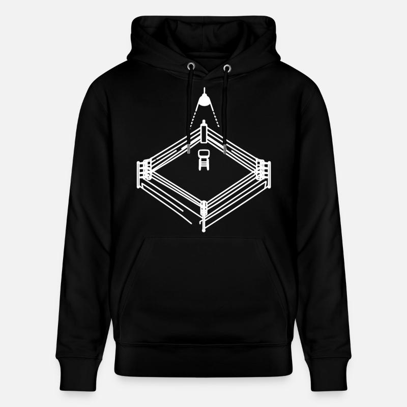 Dessin de ring de boxe - Sweat à capuche bio CRUISER Stanley/Stella Unisexe - noir