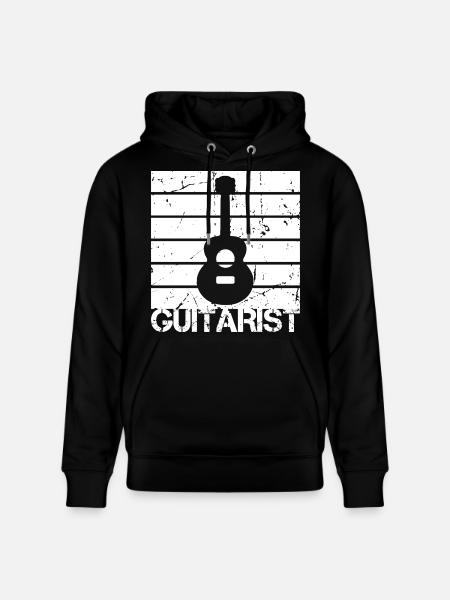Guitariste - Sweat à capuche bio CRUISER Stanley/Stella Unisexe - noir